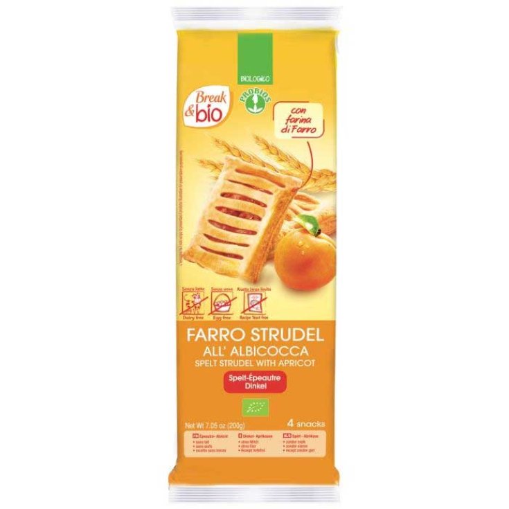 Break & Bio Spelled Apricot Strudel Probios 4x50g