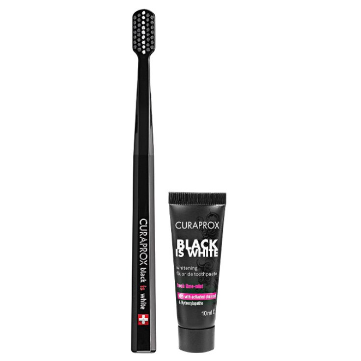CURAPROX BLACK IS WHITE SET 10ml + Toothbrush