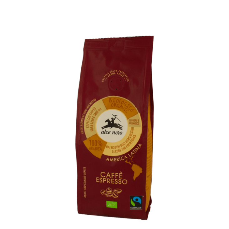 100% Arabica Coffee For Organic Espresso Alce Nero 250g