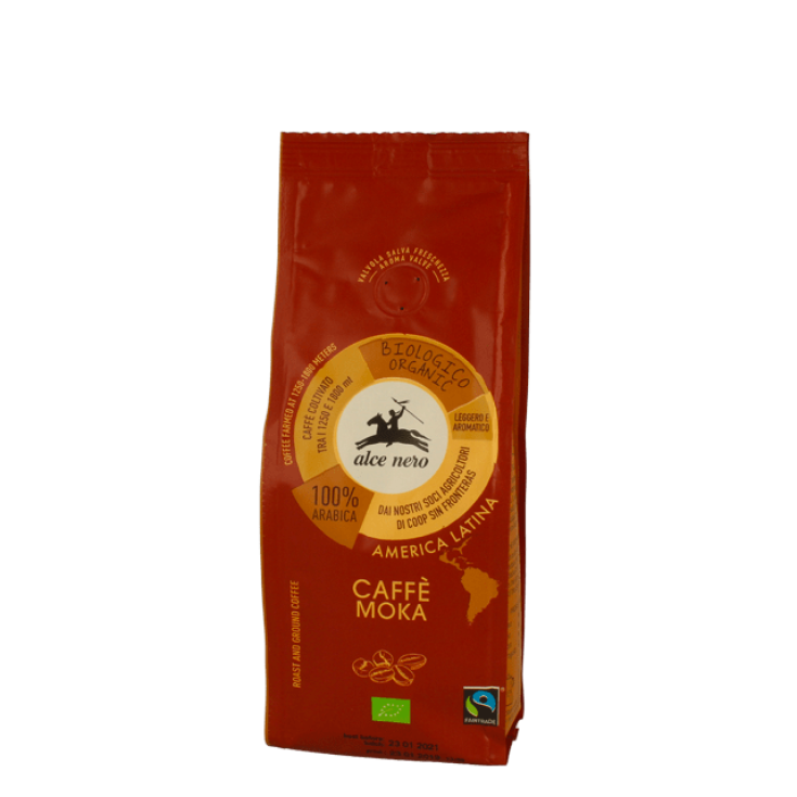 100% Arabica Coffee For Organic Moka Alce Nero 250g
