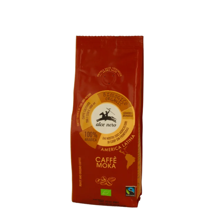 100% Arabica Coffee For Organic Moka Alce Nero 250g