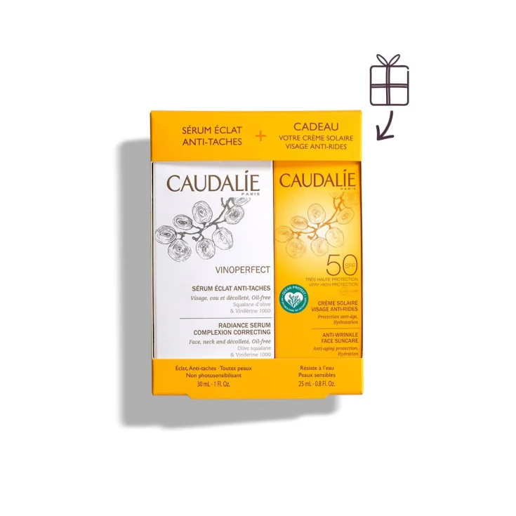 Casket Vinoperfect & Solar Serum SPF50 Caudalìe