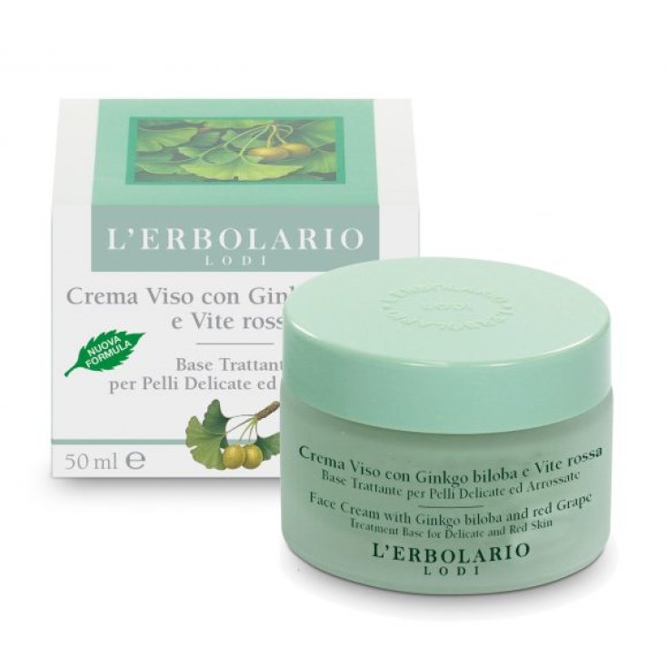 L'Erbolario Face Cream with Ginkgo Biloba and Red Vine 50ml