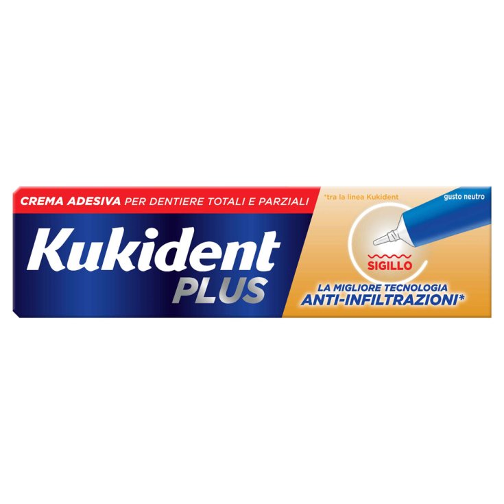 Kukident PLUS Adhesive Cream For Dentures Seal 40g Neutral Taste