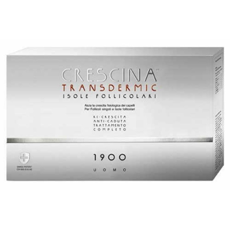 Crescina Transdermic Follicular Islands Complete Treatment 1900 Man Labo 2x20 Vials