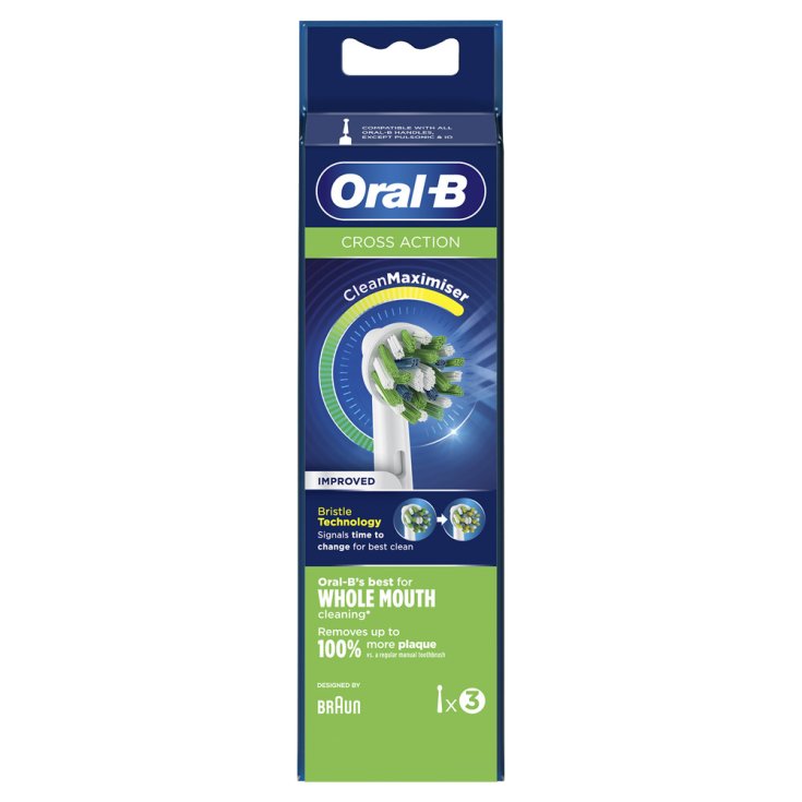 Oral-B® Cross Action Clean Maximiser Replacement Heads 3 Pieces