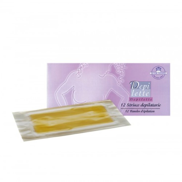 Depilette Pre-waxed Depilatory Strips Victor Philippe 12 Pieces