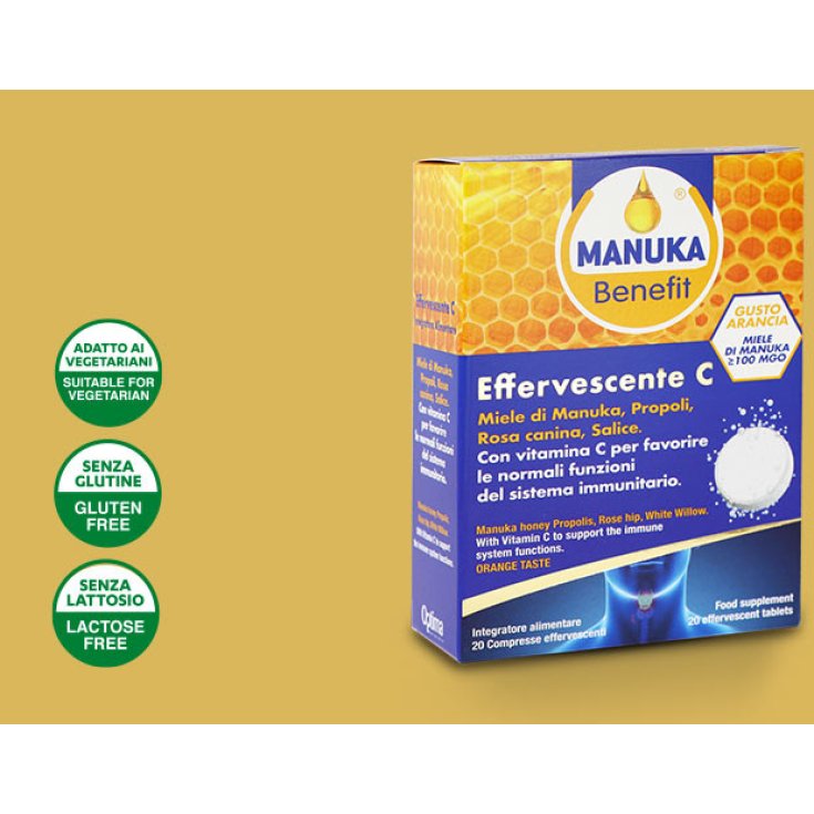 Effervescent C Manuka Benefit® Optima Naturals 20 Tablets
