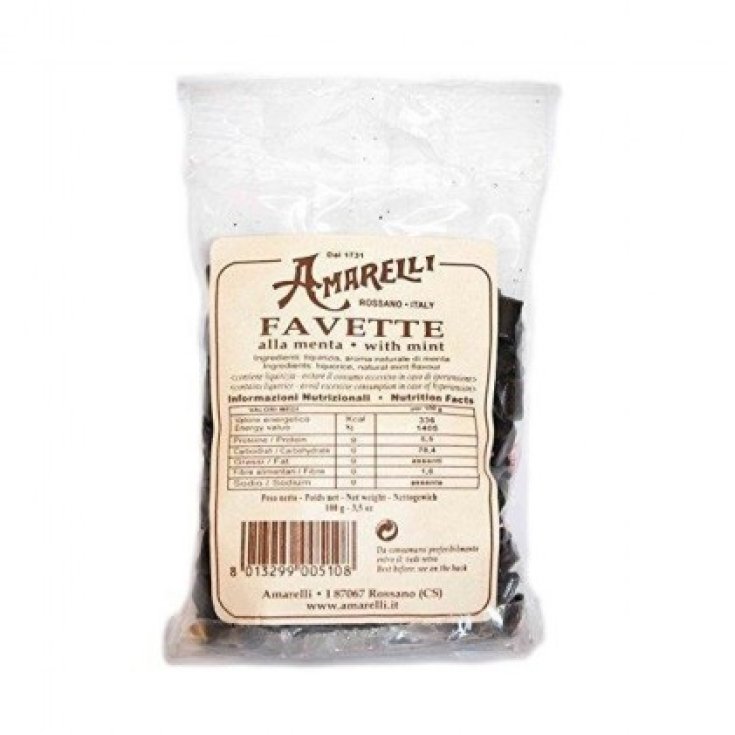 Mint Licorice Favette In Bag Amarelli 100g