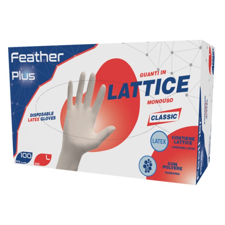 Feather Plus Latex Gloves L Reflexx® 100 Pieces