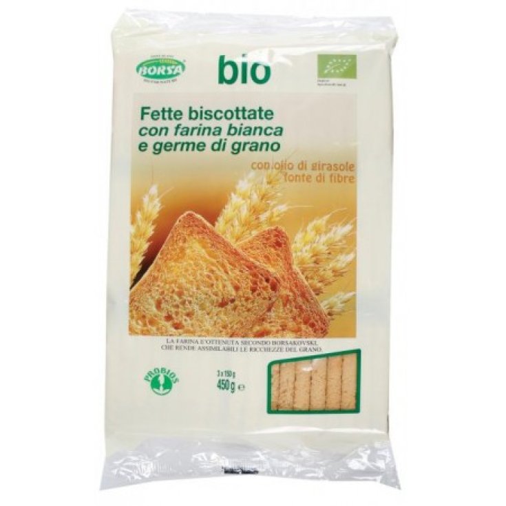 Rusks White Flour And Organic Wheat Germ Probios 450g