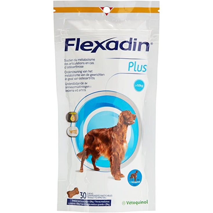 Flexadin® Plus For Medium And Large Dogs Vétoquinol 30 Tablets