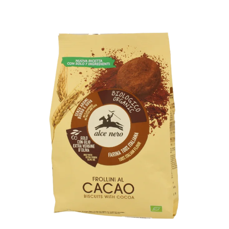 Alce Nero Organic Cocoa Shortbread Biscuits 350g