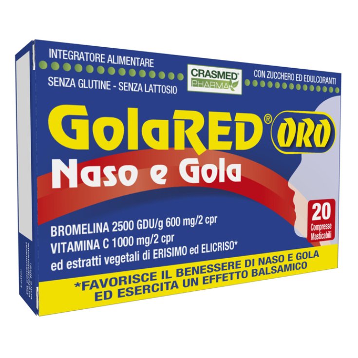 GolaRED® GOLD Nose and Throat CRASMED® 20 Tablets