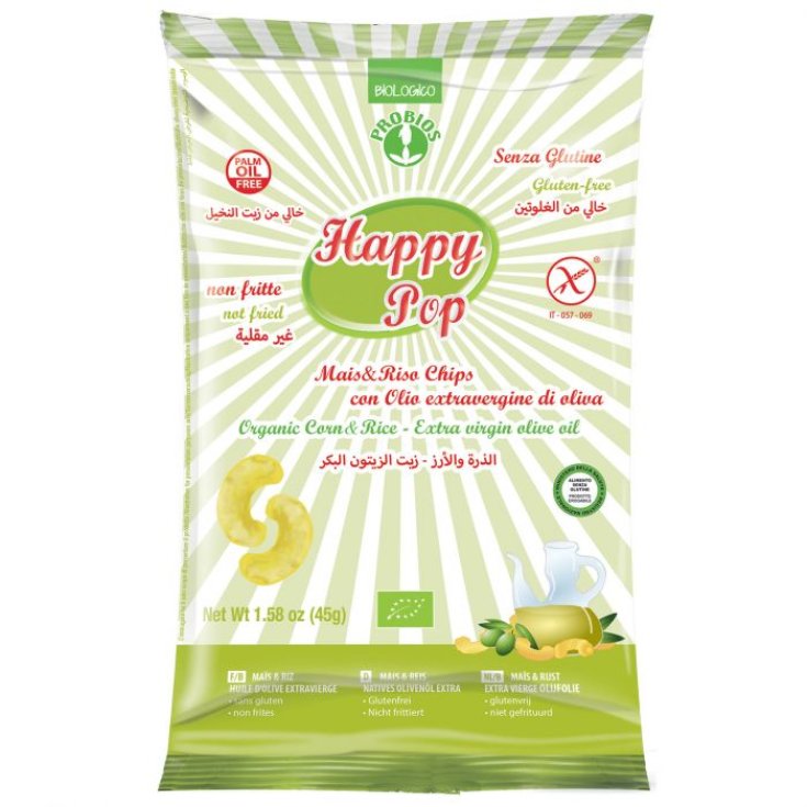 Happy Pop With Probios Gluten Free Extra Virgin Olive Oil 45g
