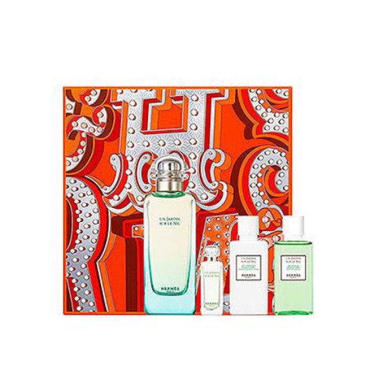 Kit Un Jardin Sur Le Nil Eau De Toilette 100ml + Miniature + Lotion + Hermes XMAS'16 Shower Gel