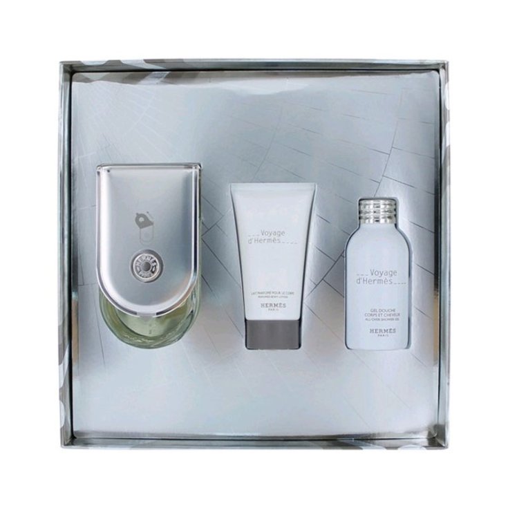 Kit Voyage D'Hermes Eau De Toilette 100ml + Body Milk 30ml + Shower Gel 30ml Hermes
