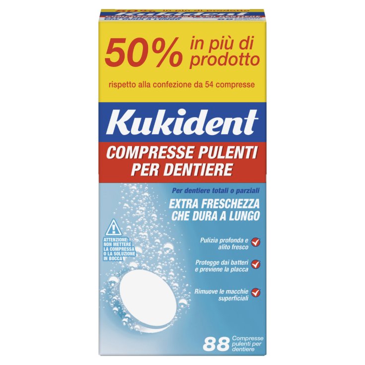 Kukident Dental Cleaning Tablets 88 Tablets