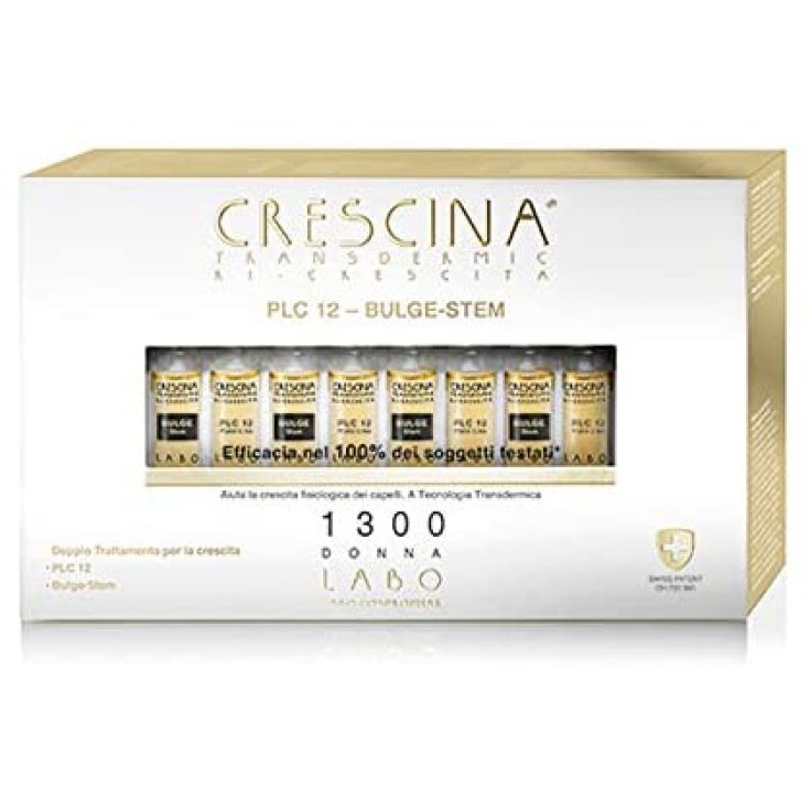 Labo Crescina Transdermic Regrowth 1300 Woman 40 Ampoules