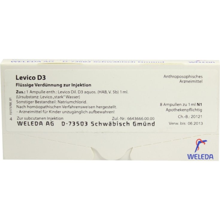 Levico D3 Weleda 8 Vials Of 1ml