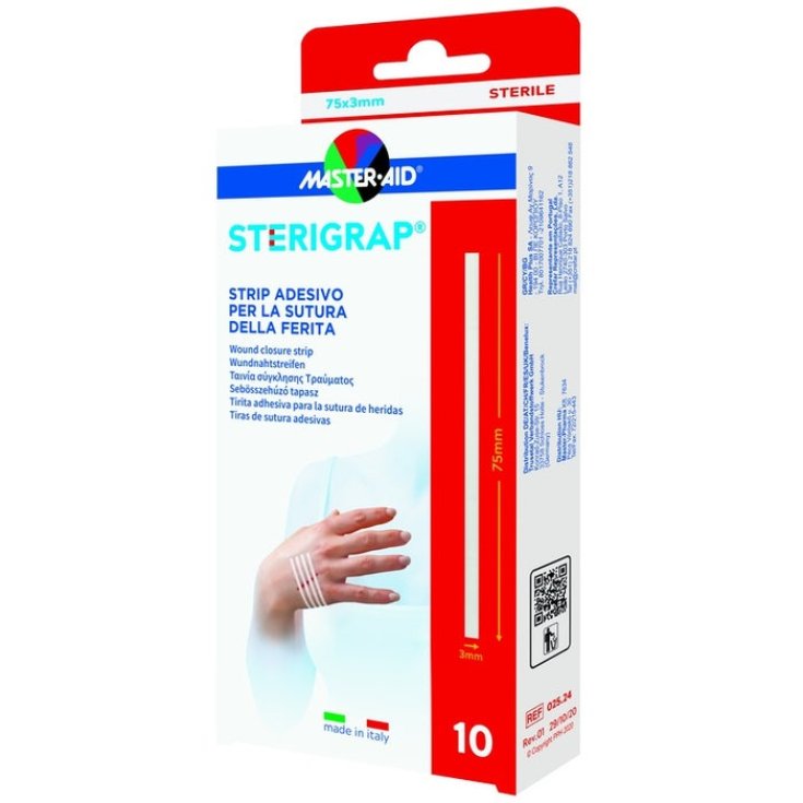 MASTER-AID® STERIGRAP® Strip Adhesive 75X3mm 10 Pieces