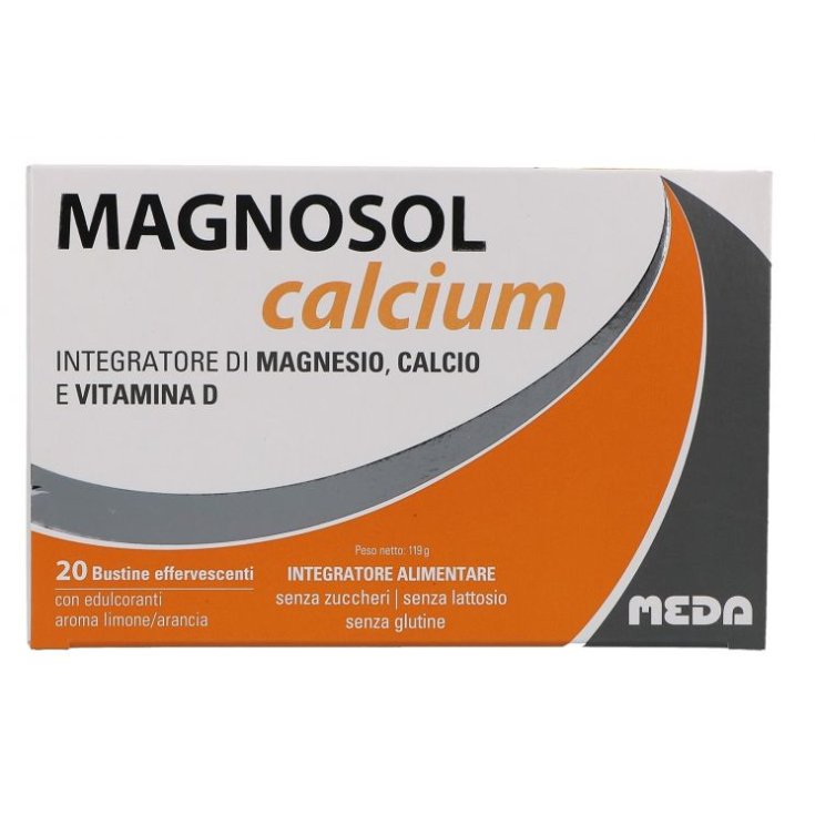 Magnosol Calcium Meda Pharma 20 Effervescent Sachets