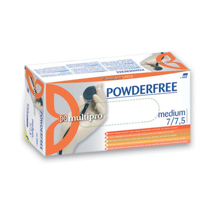 Multipro® Powderfree Latex Gloves M ICO 100 Pieces