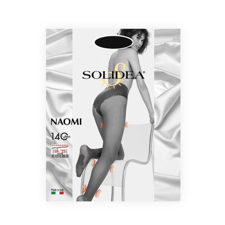 Naomi Solidea® 140 Den Collant Color Black Size 1-S 1 Pair