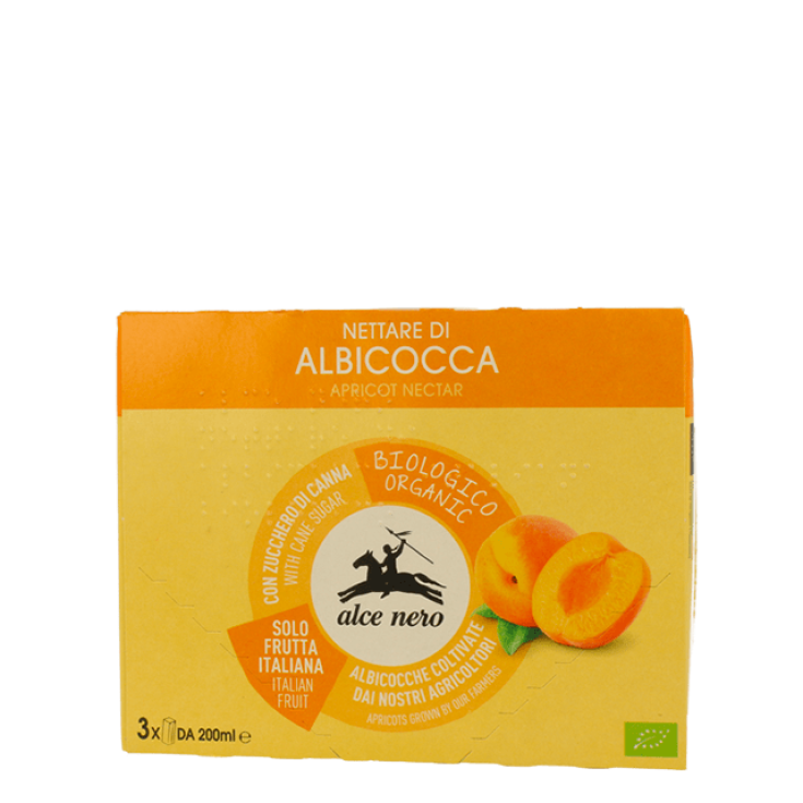 Alce Nero Organic Apricot Nectar 3x200ml