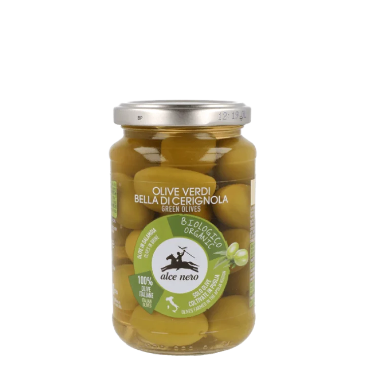 Alce Nero Organic Bella Di Cerignola Olives 350g