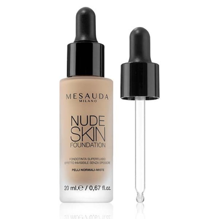 Mesauda Nude Skin Foundation Superfluid Foundation Invisible Effect Without Thickness Color 404 Medium Beige