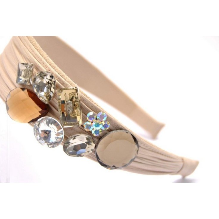 Look Company Salmon Color Strass Headband Article 244-511