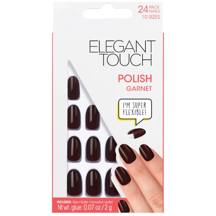 Uragme Elegant Touch Polish Garnet UV Gel Coat 24 Burgundy Nails