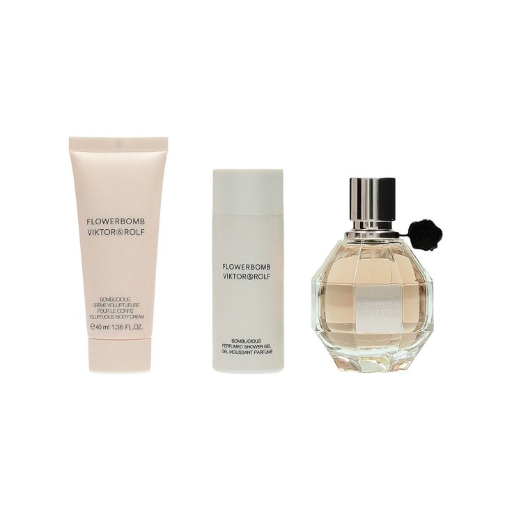 Viktor & Rolf Kit Flowerbomb Eau De Parfum 50ml + Shower Gel 50ml + Body Milk 40ml