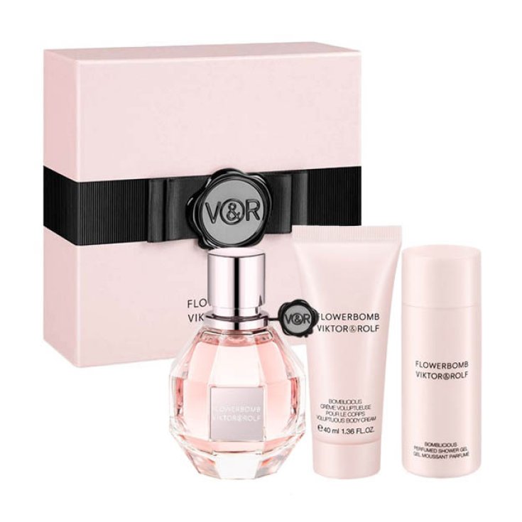 Viktor & Rolf Kit Flowerbomb Eau De Parfum 50ml + Shower Gel 50ml + Body Cream 40ml