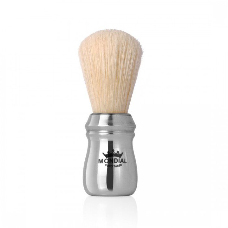Mondial Badger Aluminum Base Barber Brush