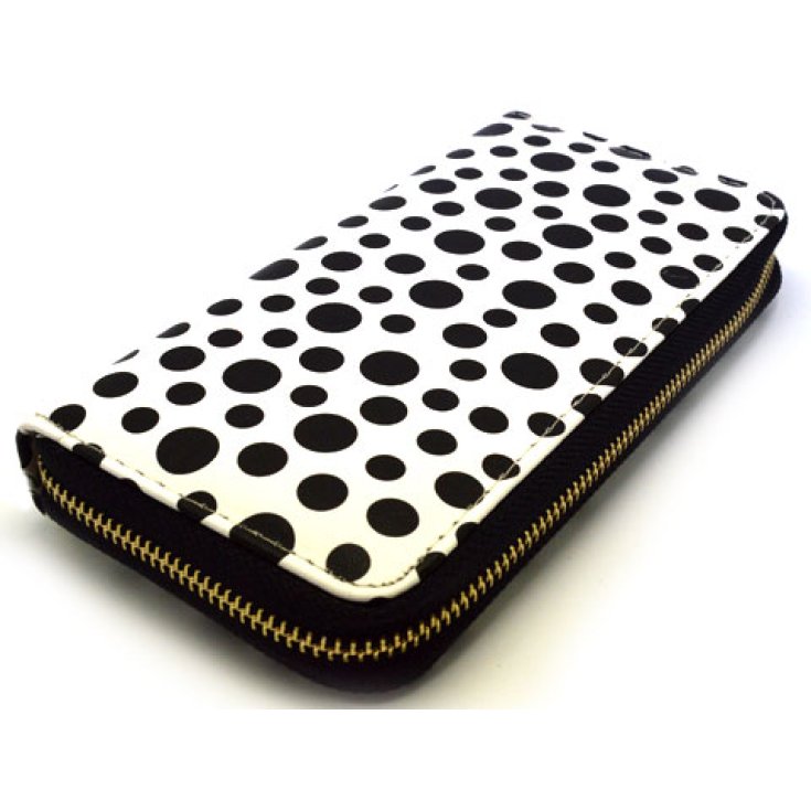 Look Company Wallet Pois White Black Article 663-606