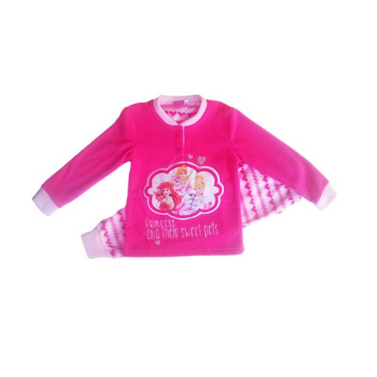 Fleece pajamas knitted t-shirt pants baby girl Disney Princesses 4A