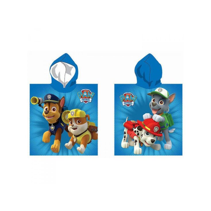 Poncho bathrobe beach towel baby terry Paw Patrol TU