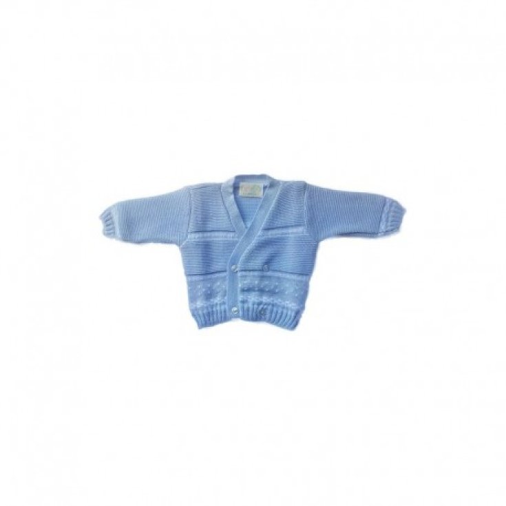 Crisscross heart warmer cardigan cotton La Rocca baby boy light blue TU