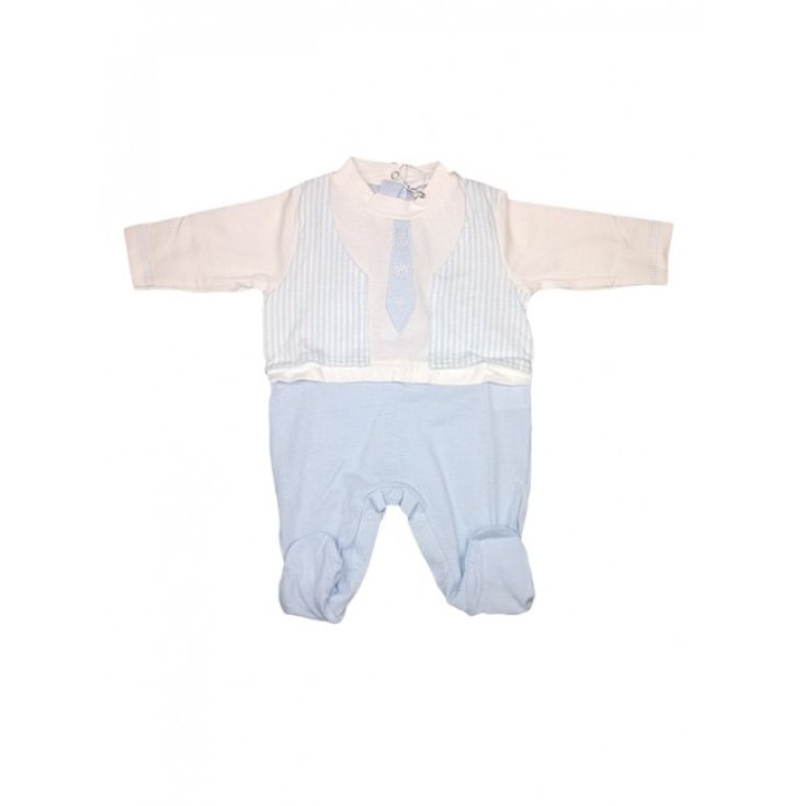 Will B baby boy cotton romper suit white sky 3 - 6 m
