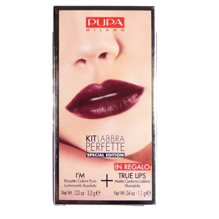 Pupa Kit Lips Perfect Lipstick I'm 415 + Pencil True Lips 25