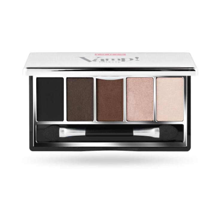 Pupa Vamp! Palette of 5 Compact Eyeshadows Pure Color Absolute Writing 004 Smoky Brown