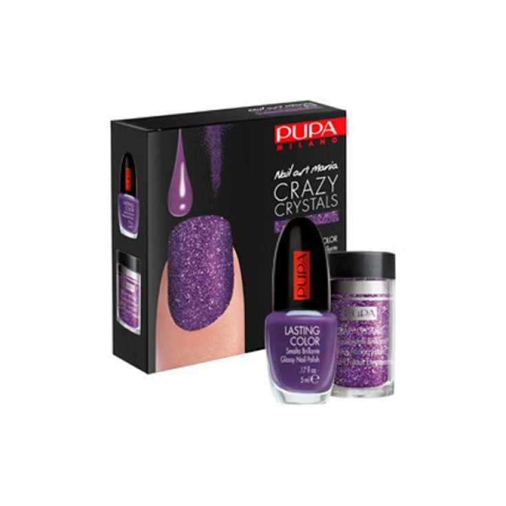 Pupa Nail Art Crazy Crystals Varnish Crystal Effect Color 010 Dark Purple