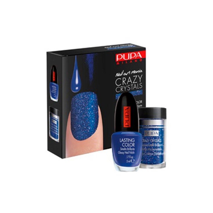 Pupa Nail Art Crazy Crystals Varnish Crystal Effect Color 011 Night Blue