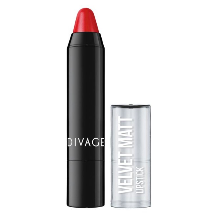 Divage Velvet Matt Chubby Lipstick Color 04 Luxurious Red
