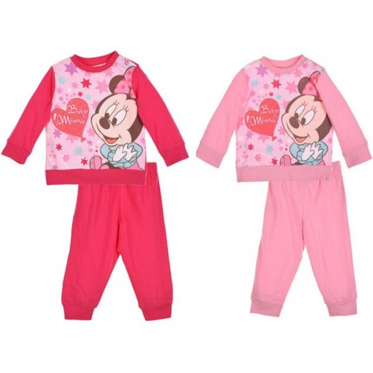 Newborn Disney baby Minnie fuchsia 18 m pink baby girl t-shirt pajamas
