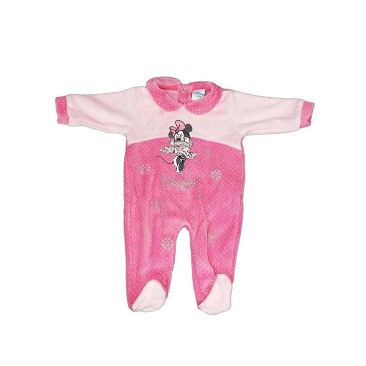 Jumpsuit chenille baby girl newborn Ellepi Disney baby Minnie pink 1 m