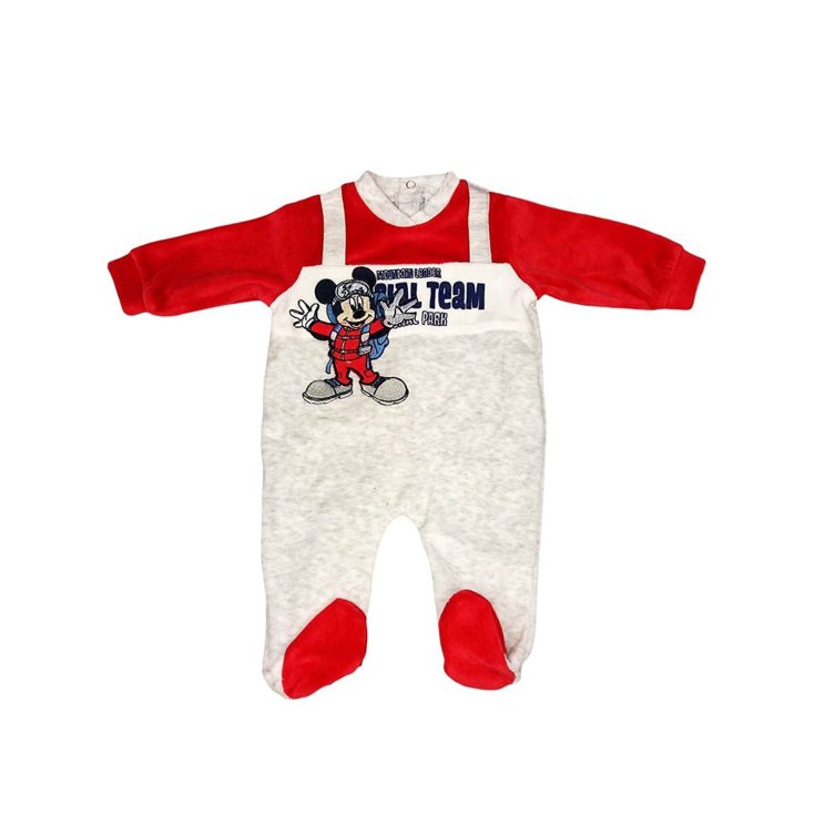 Jumpsuit chenille baby boy Ellepi Disney baby Mickey red gray 1 m