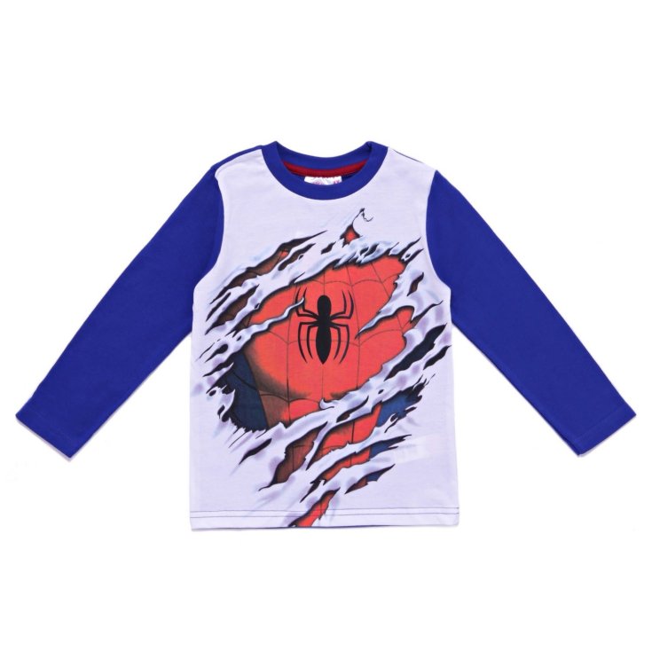 T-shirt knitted baby boy Arnetta spider man Spiderman gray blue 4A